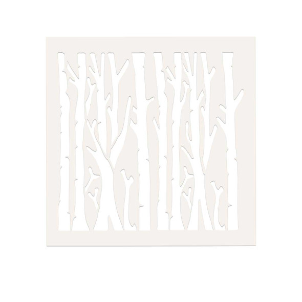 Birch Trees Woodland bark Foliage Great Outdoors stencil for crafts, card making, scrapbooking