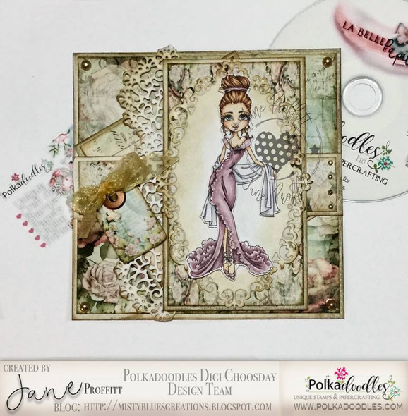 Ruby Chic (2) - precoloured digi stamp download