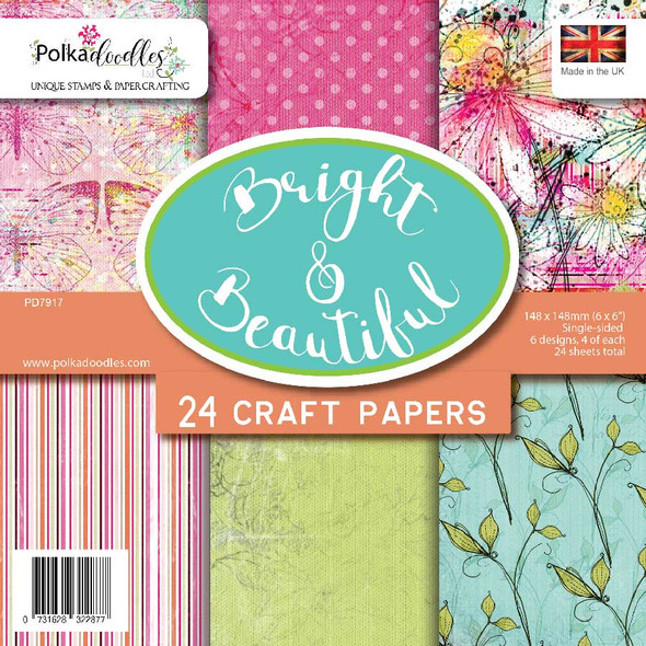 Bright & beautiful 6 x 6" paper pack