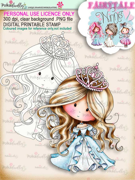 Winnie Belle of the Ball Fairytale digi stamp download