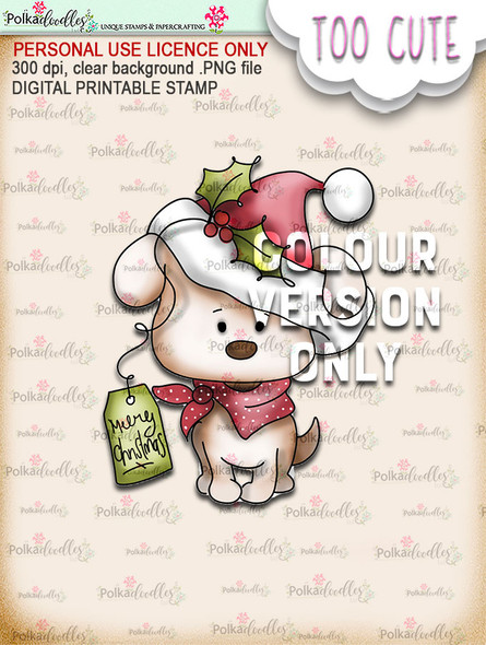 Lucky Present - Coloured - Too Cute digital papercrafting download