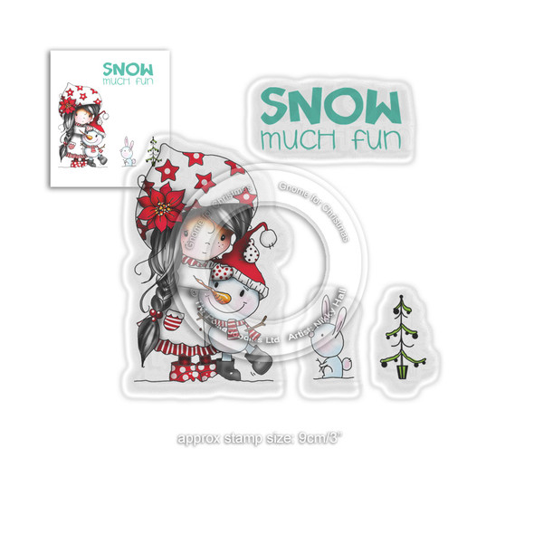 Snow Much Fun -  Winnie Winter Wishes - CLEAR POLYMER STAMP