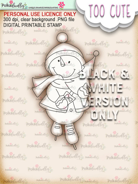 Frosty the Snowman Tree time - Too Cute digital papercrafting download