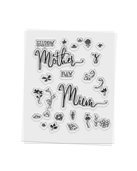Mother's Day sentiment photopolymer stamp set