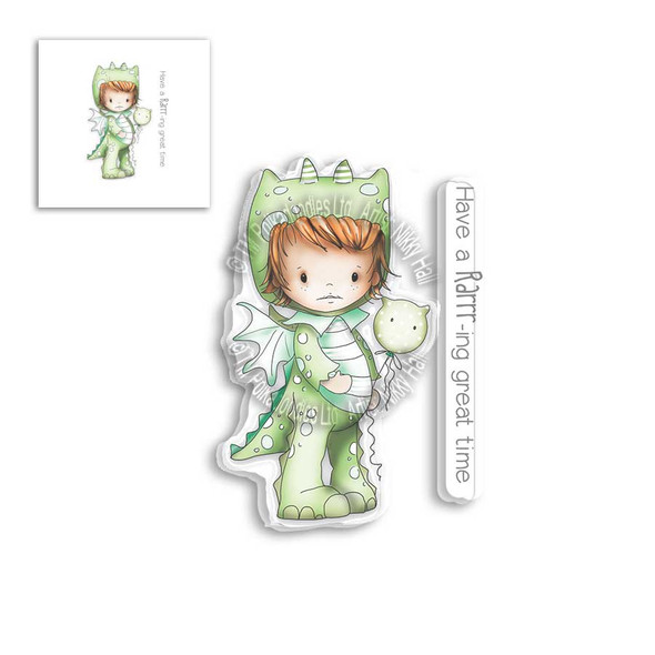 LITTLE DUDES DRAGON DRESS UP - Clear Stamp