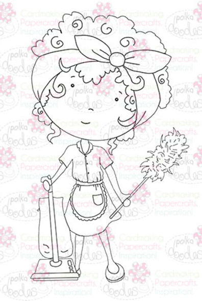 Cleaning Lady digital stamp download