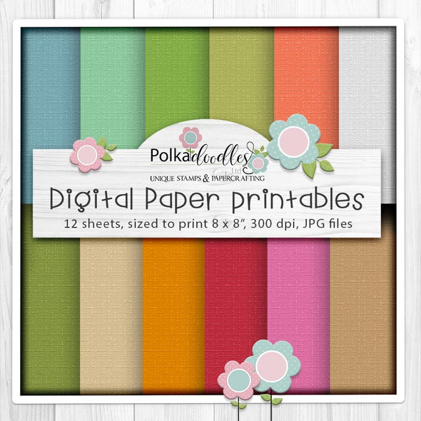 Cactus Succulent printable textured paper patterns - digital printables for cardmaking, craft & stickers