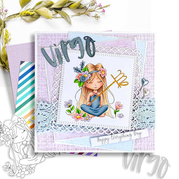 Virgo digital stamp - printable clipart  for cardmaking, craft, scrapbooking & stickers