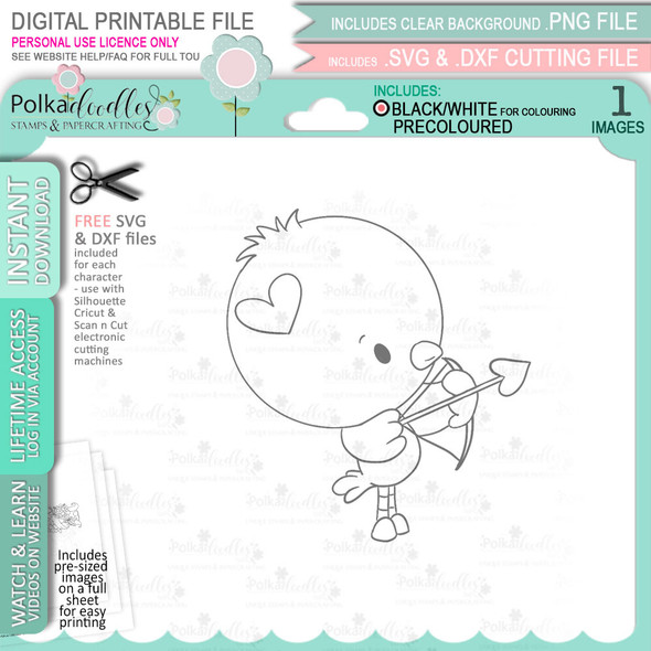 printable cupid cute