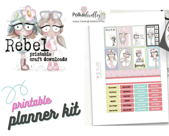 Rebel cute Printable Planner Stickers, Valentines Day Weekly Planner Kit Classic Happy Planner, Printable stickers, cardmaking & crafts
