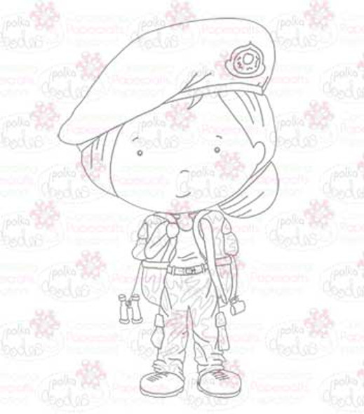 Army/Military Girl digital stamp download