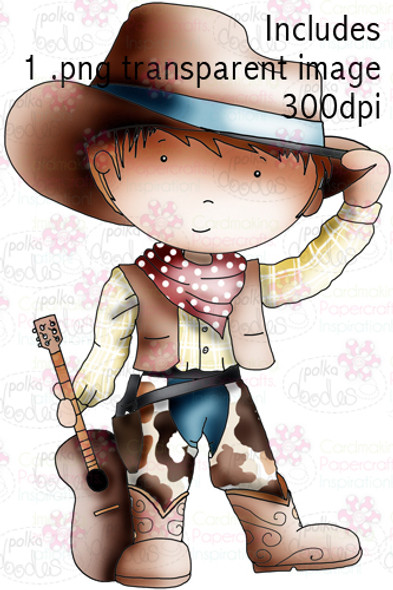 Cowboy digital stamp download
