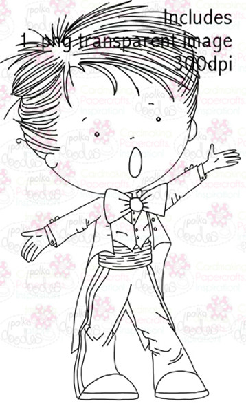 Opera Singer Boy digital stamp download