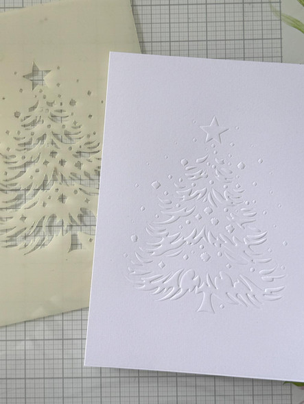 Christmas Tree Emboss-ink stencil for card making, crafts, scrapbooking. Christmas Tree Emboss-ink stencil for card making, crafts, scrapbooking.