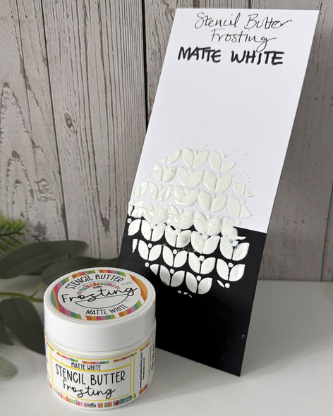 Stencil Butter Frosting texture paste. Gloss White - card making, crafts, scrapbooking