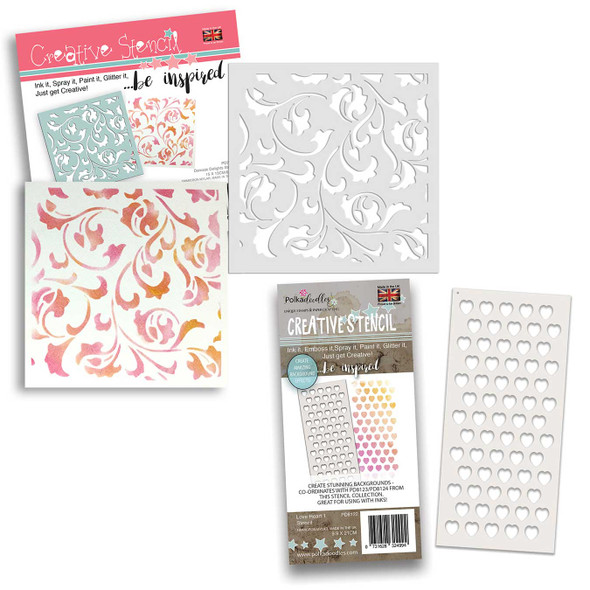 Damask Delights Craft Stencil bundle making scrapbook stencil Damask Delights Craft Stencil bundle making scrapbook stencil