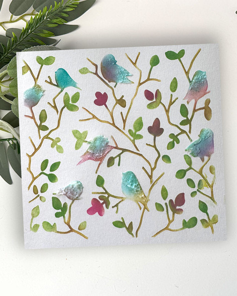 Tweet Branches stencil - 6 x 6" creative craft mixed media stencil Tweet Branches stencil - 6 x 6" creative craft mixed media stencil