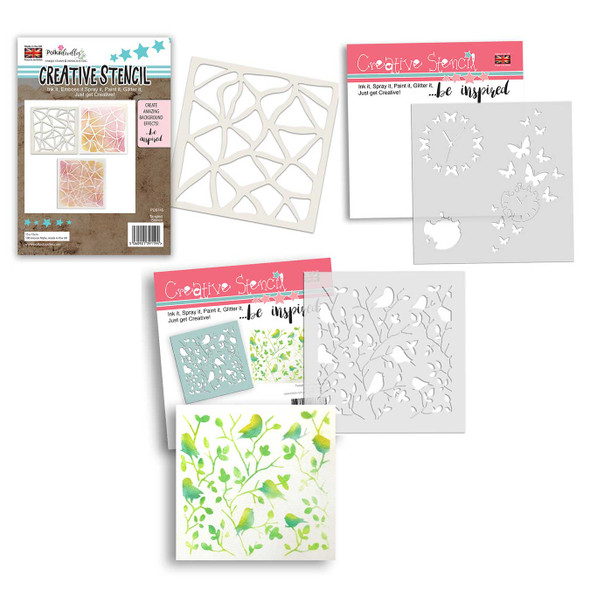 Tangled Stencil Bundle -  3 craft card making  stencils