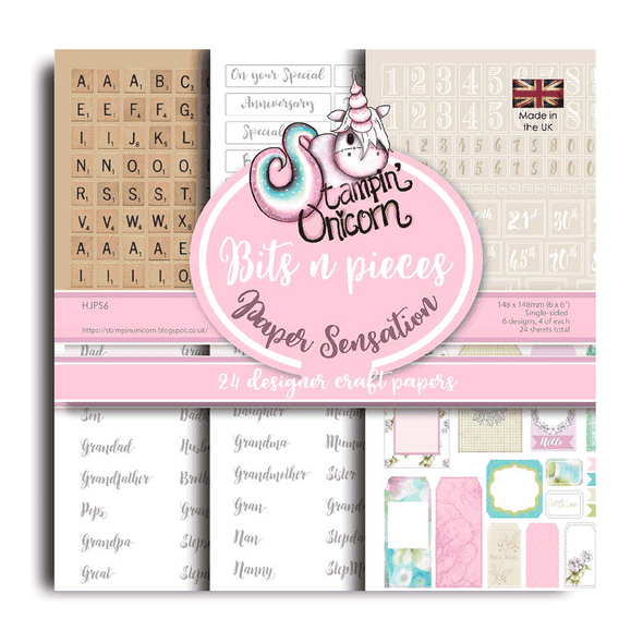 Bits n pieces 6 x 6" paper pack - craft, card making