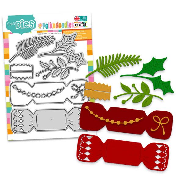 Christmas Cracker Craft Cutting Die Set – Card Making & Scrapbooking.