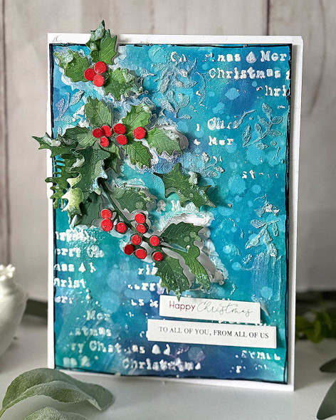 Holly & Berry Craft Cutting Die Set – Card Making & Scrapbooking.