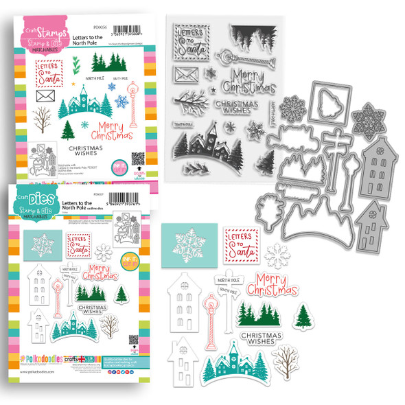 Letters to the North Pole A5/8 x 6" craft dies Set – Christmas Card Making & Scrapbooking.