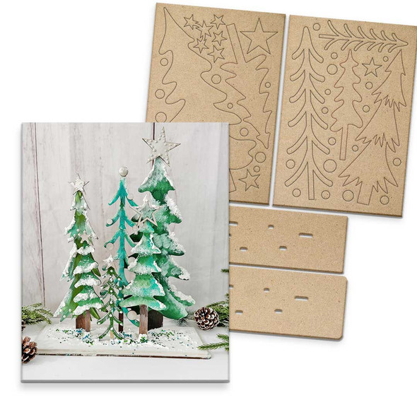 Christmas Tree Forest MDF wood blank Craft Kit – Christmas Holiday Home Décor crafts. Christmas Tree Forest MDF wood blank Craft Kit – Christmas Holiday Home Décor crafts.