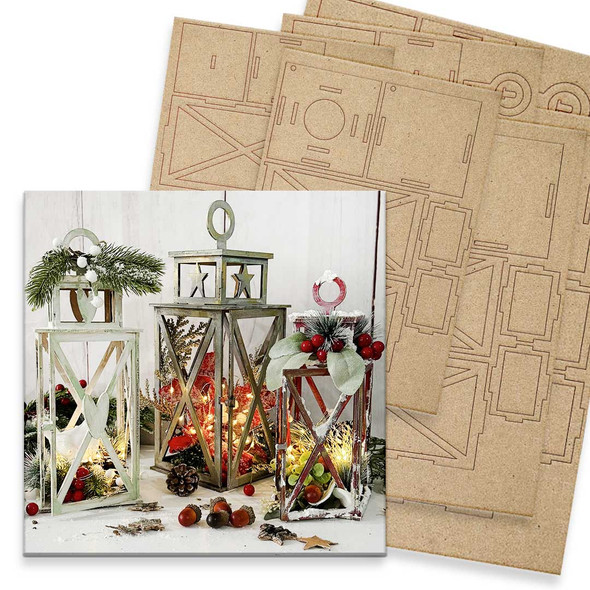 Lantern Trio MDF wood blank Craft Kit – Christmas Holiday Home Décor crafts. Lantern Trio MDF wood blank Craft Kit – Christmas Holiday Home Décor crafts.
