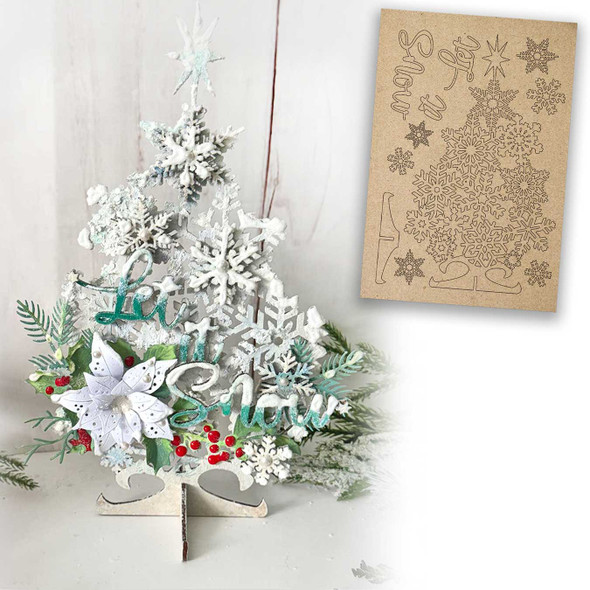 Snowflake Tree MDF wood blank Craft Kit – Christmas Holiday Home Décor crafts.