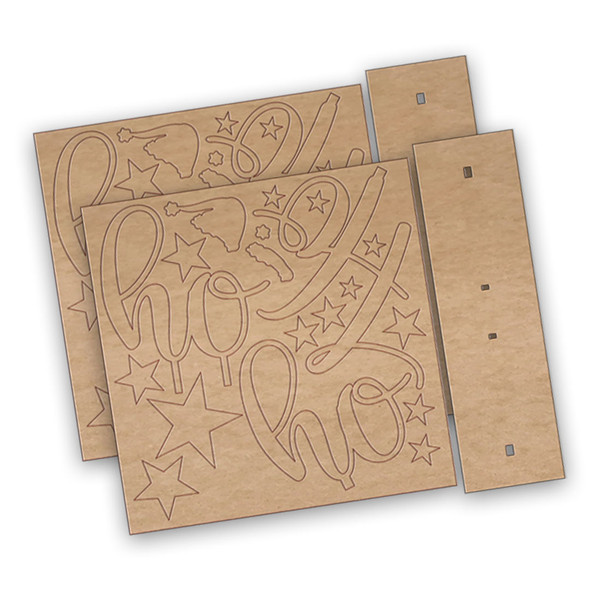 Big Ho Ho Ho Christmas 3D sign plaque MDF Wood Blank Craft Kit – Christmas Holiday Home Décor