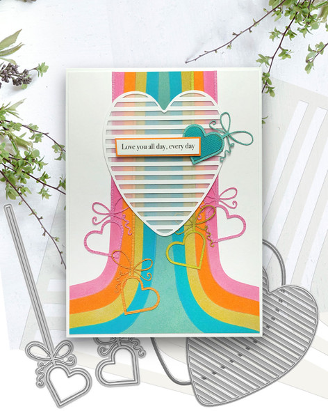 Boho Nomad Stripe 2 x Layering Emboss-ink Stencil Set –craft, card making Stencil Pack