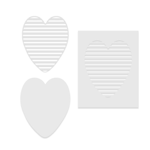 Shutter Heart in/out dies – craft, card making cutter dies