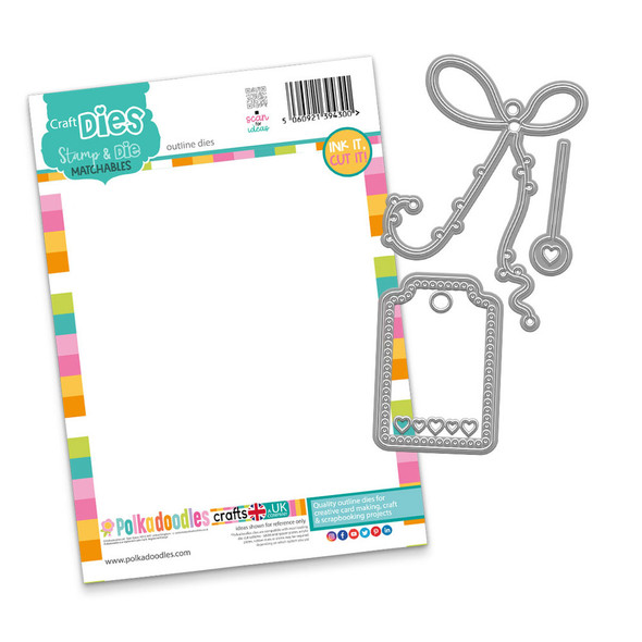 Ribbon Tag Heart dies – craft, card making scrapbooking cutter dies