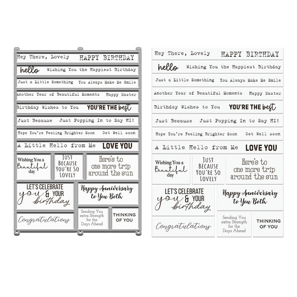 Sentiment Strip Craft Die – A5/6 x 8" sentiment panel cutting die - craft, card making,  scrapbooking cutter dies