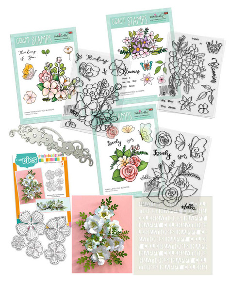 Blooming Blossoms Special Bundle - Stamps, Stencils & Dies
