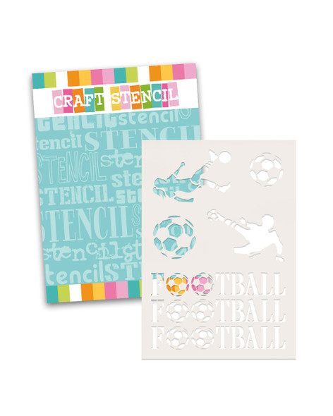 Football/Soccer Stencil A5/6 x 8" - Card making craft supplies, scrapbooking