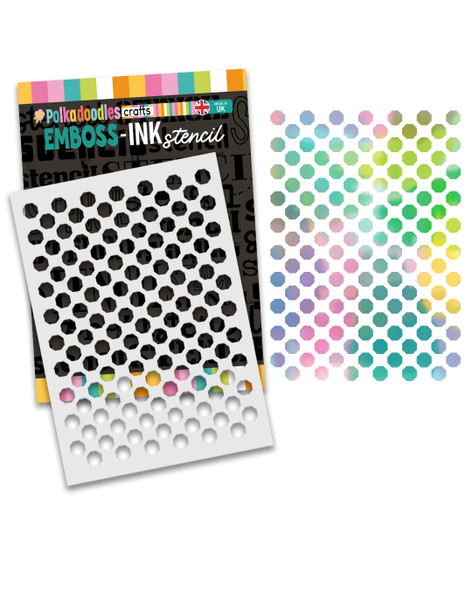 Boho Geo Dot stencil A5/6 x 8" - Card making craft supplies, scrapbooking