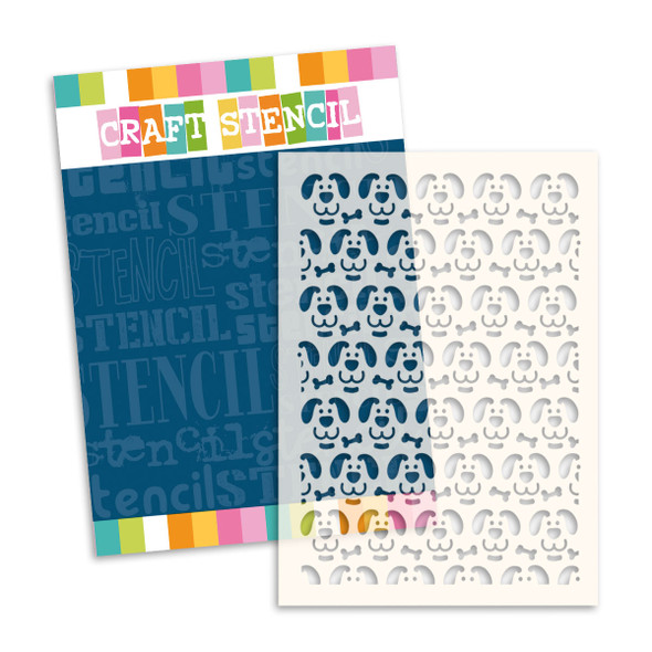 Dog face Stencil A5/6x8" - card making, craft, scrapbooking stencils