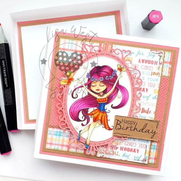 Serenity Fairy Joyful - Digital Crafts, digital Stamp card making printable downloads.