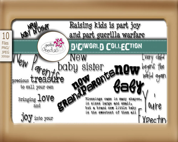 New Baby Sentiments Download Bundle