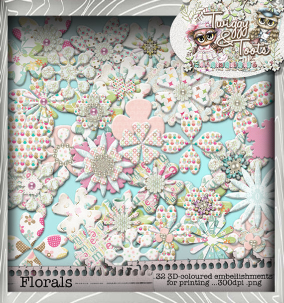 Twiggy & Toots Blooming Heaven bundle - Digital Craft Download