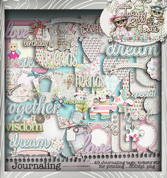 Twiggy & Toots Journaling Heaven bundle - Digital Craft Download