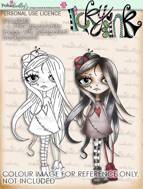 Oddella with bag Ickyink Art alternative digistamp - Digital Craft Download