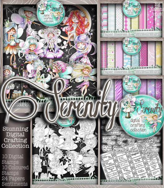 Serenity Fairy Cake - Digital Craft Stamp download