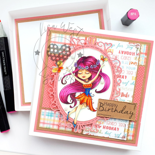 Serenity Fairy Joyful - Digital Crafts, digital Stamp card making printable downloads.