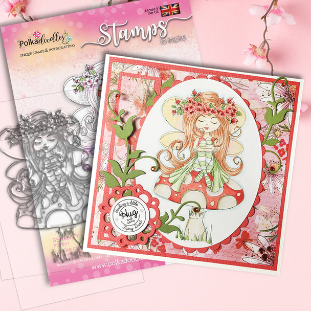 Serenity Fairy Resting - Digital Crafts, digital Stamp card making printable download