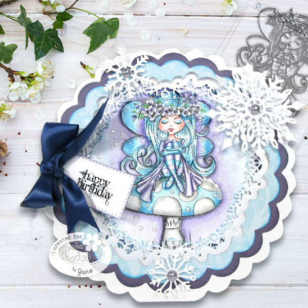 Serenity Fairy Resting - Digital Crafts, digital Stamp card making printable download