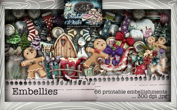Octavia Frosted Winter - Digital Stamp bundle - great value!