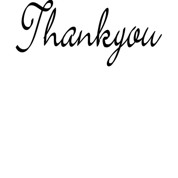 Thankyou - Sentiment download printable digital stamp