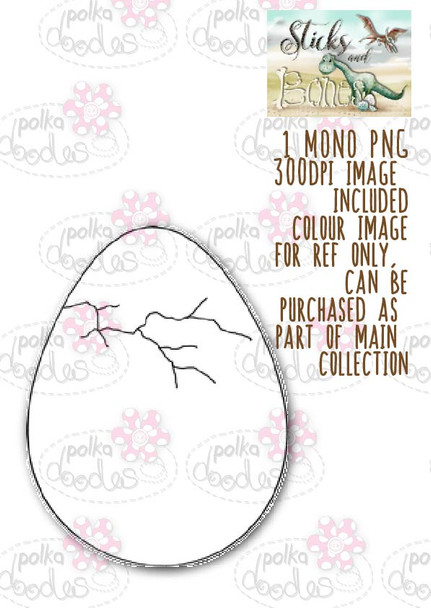Sticks & Bones - 4 Dinosaur eggs - Digital CRAFT Download